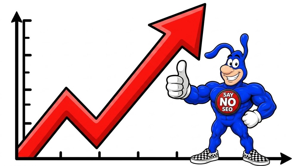 Mascot with growth chart